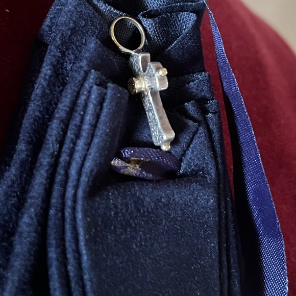 Konstantino Sterling Silver and 18K gold Etruscan style cross made in Greece - Picture 6 of 8